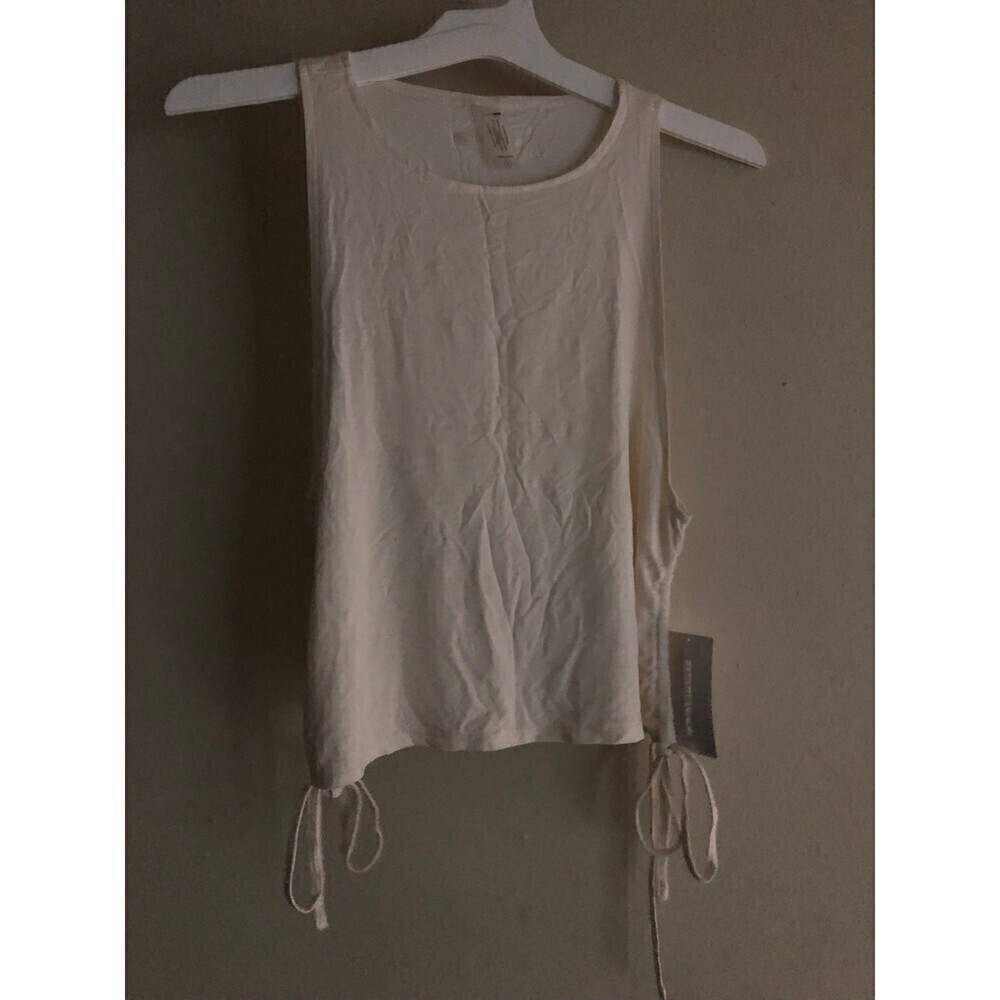 Fashion Nova sport Women's side tie Ruched Tank Top Size L